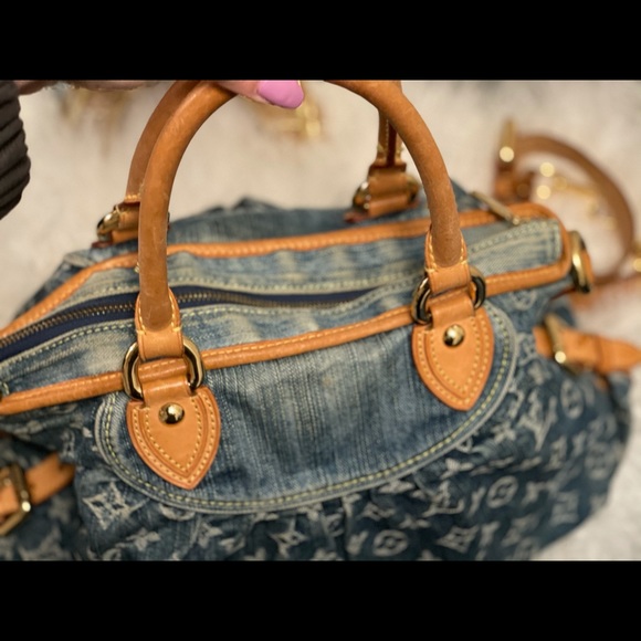 SOLD-Louis Vuitton vintage denim bag - Picture 6 of 12